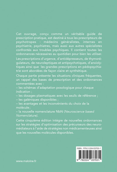 Ordonnances en psychiatrie et pédopsychiatrie 2025, 5e éd.: 128 prescriptions courantes