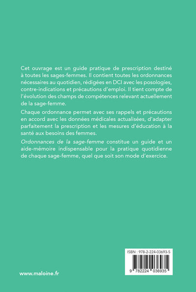 Ordonnances de la sage-femme 2024