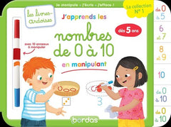 Les livres-ardoises - J'apprends les nombres de 0 à 10 en manipulant
