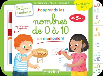 Les livres-ardoises - J'apprends les nombres de 0 à 10 en manipulant