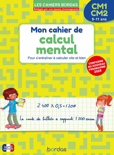 Mon cahier de calcul mental CM1-CM2