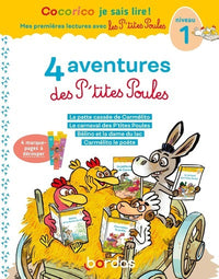 Cocorico Je sais lire ! 1res lectures - 4 aventures P'tites Poules - Niveau 1 - Tome 1
