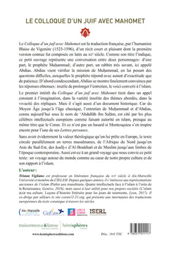 Le Colloque d'un juif avec Mahomet