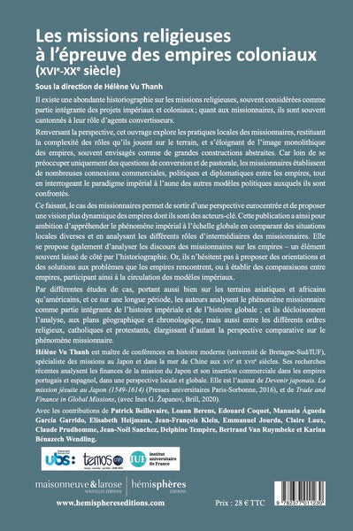 Les Missions religieuses à l’épreuve des empires coloniaux