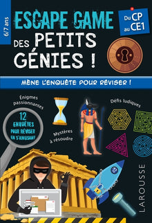 Escape game des petits génies - Du CP au CE1 - Cahier de vacances