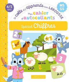 Mon cahier d'autocollants spécial Chiffres (MS/GS) - Je colle et j'apprends avec Larousse