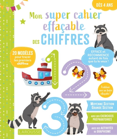 Mon super cahier effaçable - Chiffres