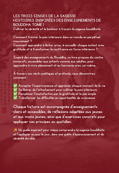 LES TROIS SINGES DE LA SAGESSE HISTOIRES INSPIRANTES Contes et enseignements TOME 1 9-99ans DYS