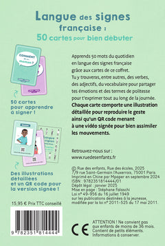 Langue des signes française : 50 cartes pour bien débuter