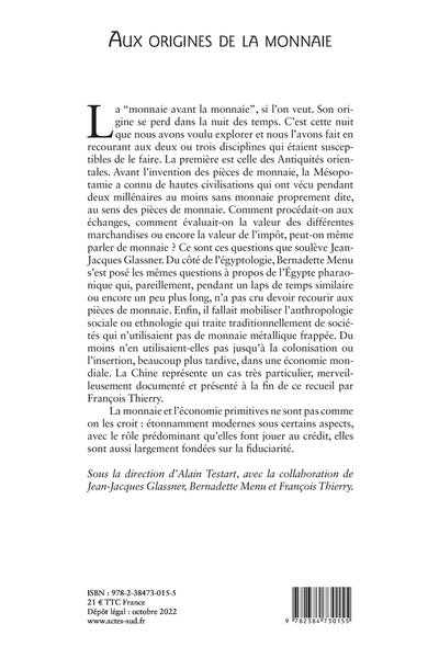 Aux origines de la monnaie