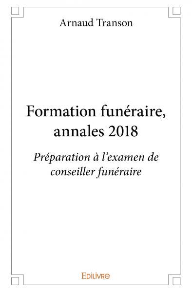 Formation funéraire, annales 2018