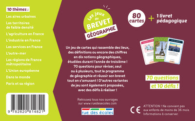 Les jeux du Brevet Géographie