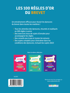 Les 100 règles d'or du Brevet 2024 - La Compilation: Annales 3e