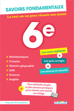 Savoirs fondamentaux 6e - Toutes les matières