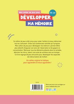 Mon cahier de jeux pour développer ma mémoire