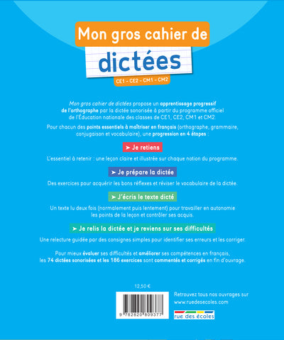 Mon gros cahier de dictées du CE1 au CM2
