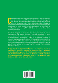 Oral de mathématiques des grandes écoles - 200 exercices corrigés - Algèbre v3