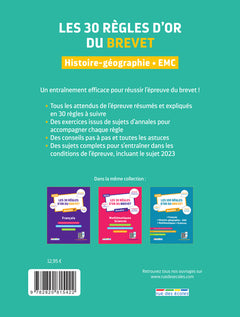 Les 30 règles d'or du Brevet 2024 - Histoire-Géographie-EMC: Annales 3e
