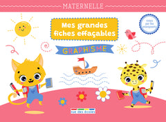 Mes grandes fiches d’entraînement effaçables - Graphisme - Maternelle