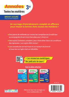 Brevet assuré - Annales - Toutes les matières - 3e - 2025