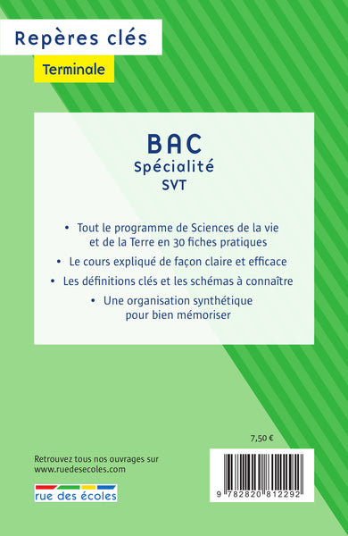 Repères clés bac spécialité SVT
