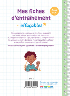 Mes fiches d'entraînement effaçables - Soustractions posées