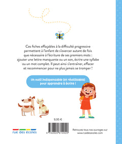 Mes fiches d’entraînement effaçables - Écrire des mots