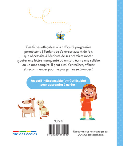 Mes fiches d’entraînement effaçables - Écrire des mots