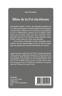 Bilan de la Foi chrétienne