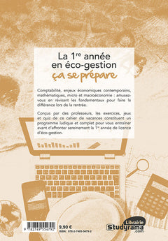 Le cahier de vacances pour réussir en éco-gestion