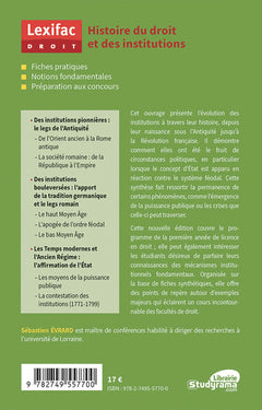 Histoire du droit et des institutions