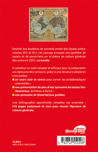 Le monde, thème de culture générale HEC 2023