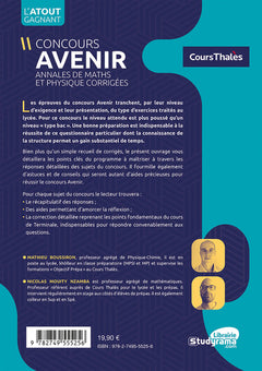Concours AVENIR Annales de maths et physique corrigées