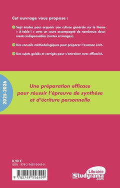 BTS français nouvelle épreuve 2025 : A Table : formes et enjeux du repas