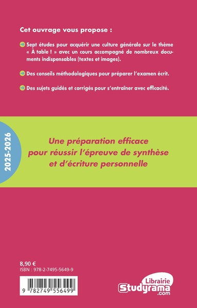 BTS français nouvelle épreuve 2025 : A Table : formes et enjeux du repas