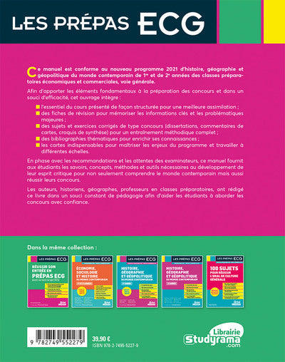 Histoire, géographie, géopolitique du monde contemporain: 1re et 2e années