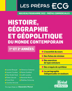 Histoire, géographie, géopolitique du monde contemporain: 1re et 2e années