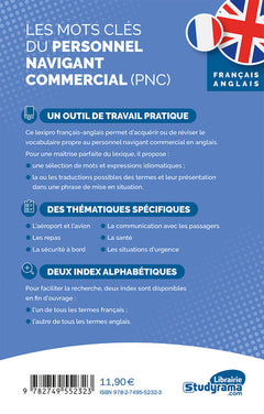 Les mots clés du personnel navigant commercial (PNC) – français-anglais