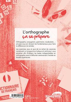 Le cahier de vacances en orthographe