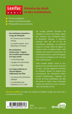 Histoire du droit et des institutions
