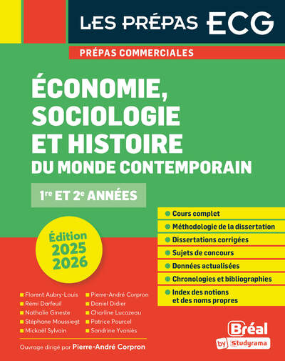 Économie, sociologie et histoire du monde contemporain 2025-2026