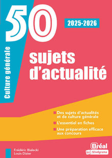50 sujets d'actualité 2025-2026