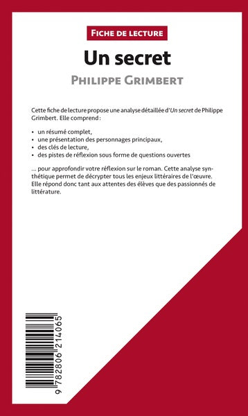 Un secret de Philippe Grimbert (Fiche de lecture)