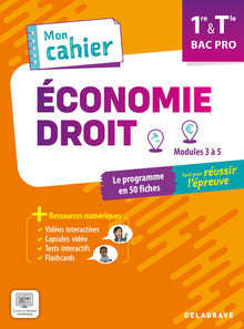 Mon cahier d'économie-droit 1re, Tle Bac Pro (2025) - Pochette élève