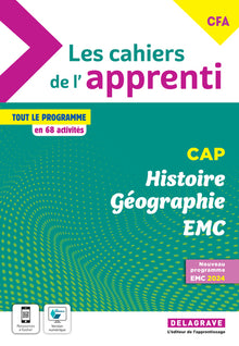 Les cahiers de l'apprenti Histoire Géographie EMC CAP et CFA (2024) - Pochette élève