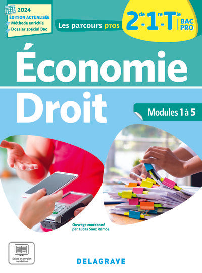 Les Parcours Pros Économie-Droit 2de, 1re, Tle Bac Pro (2024) - Pochette élève
