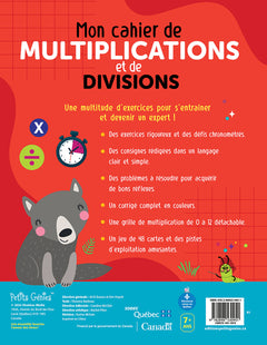 Mon cahier de multiplications et de divisions