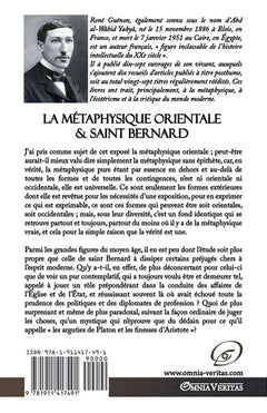 La Métaphysique Orientale & Saint Bernard