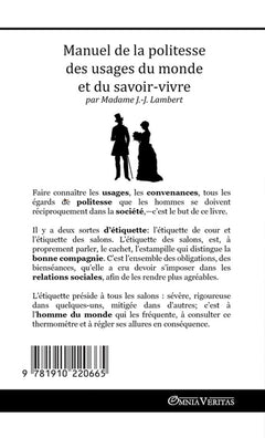 Manuel de la politesse des usages du monde et du savoir-vivre