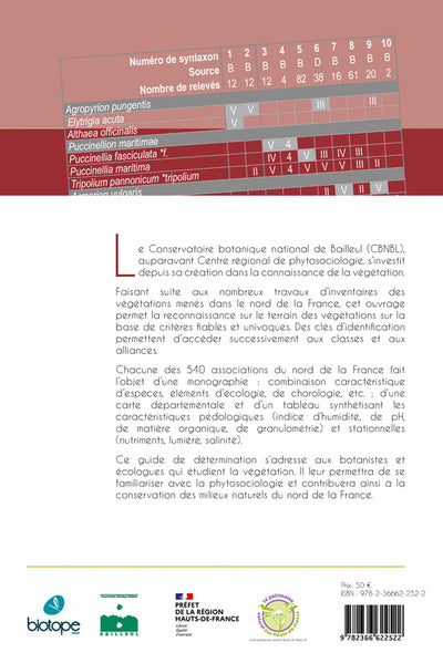 Végétation du nord de la France: Guide de determination